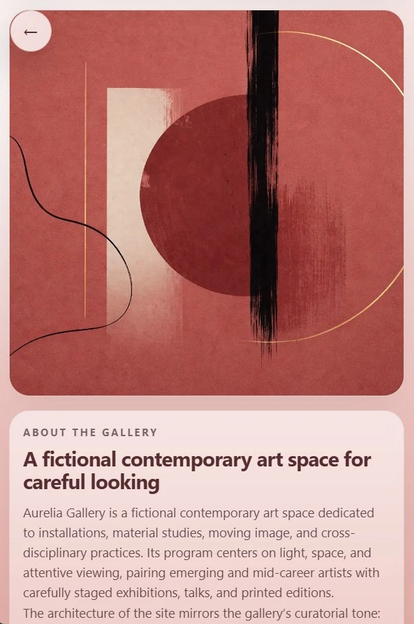 Anteprima mobile di Aurelia Gallery