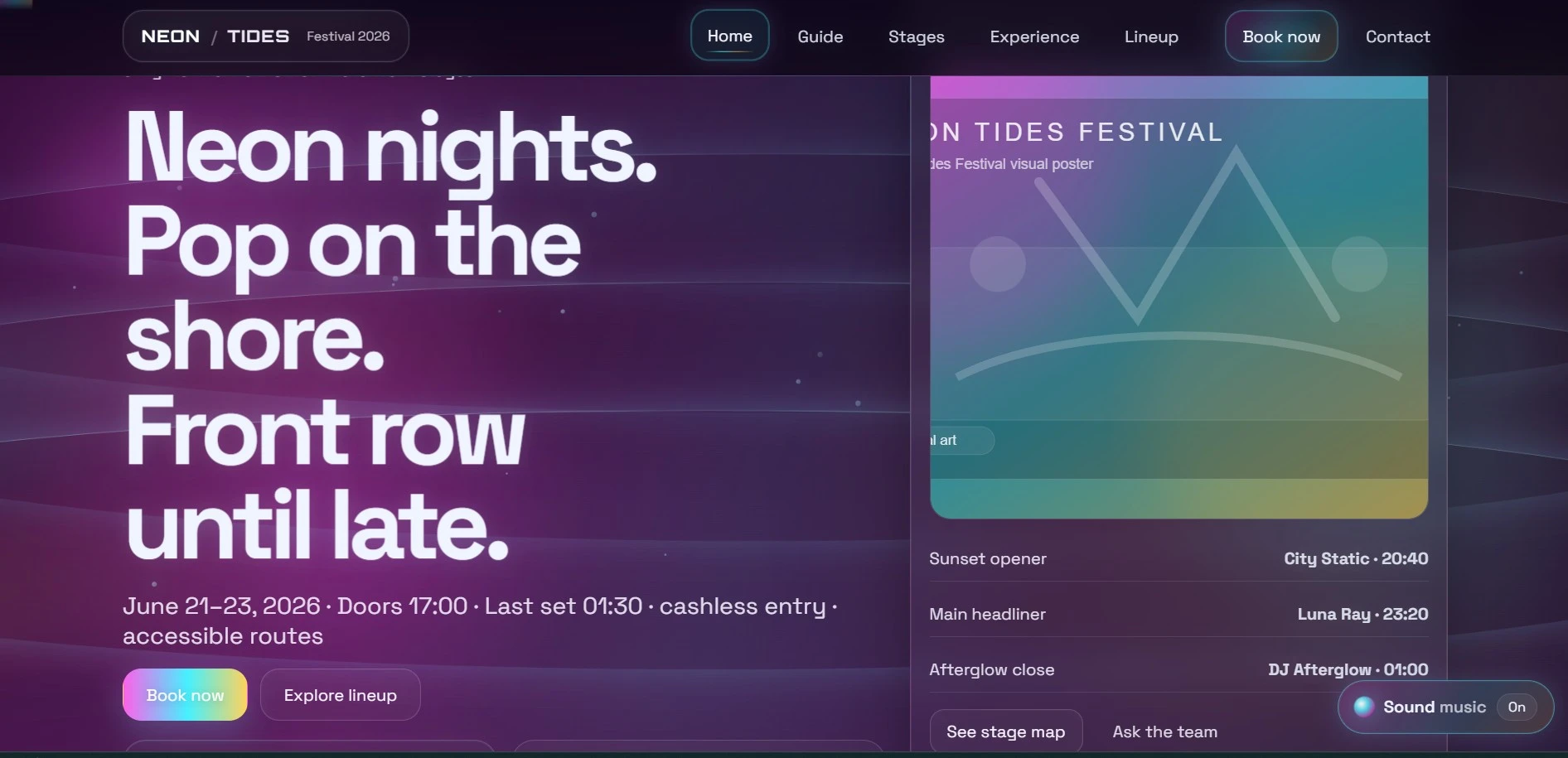 Anteprima desktop di Neon Tides Festival