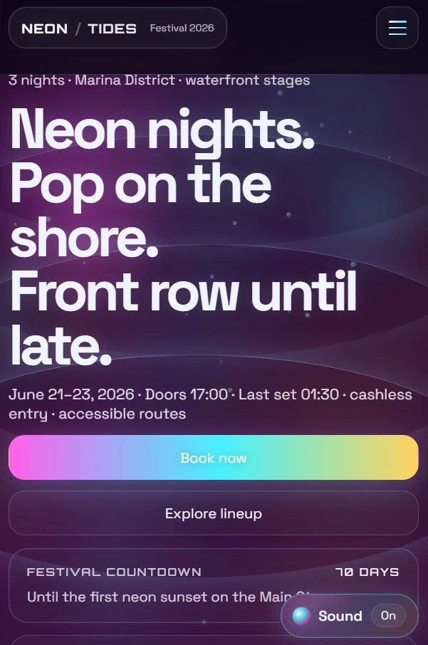 Anteprima mobile di Neon Tides Festival